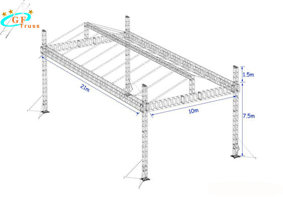Luz feito-à-medida 30M Stage Display Truss do DJ do telhado do metal para a barra