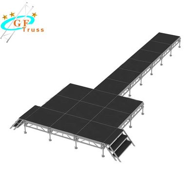 plataforma de alumínio NonSlip ajustável da fase de 1.0m portátil