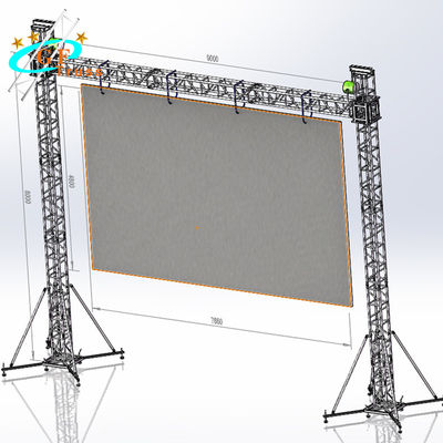 Fardo de voo video da parede do sistema de apoio à terra para o painel da visualização ótica do diodo emissor de luz