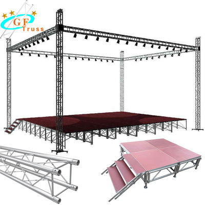 Plataforma de madeira da fase do pé de alumínio exterior de alumínio móvel do fardo da fase