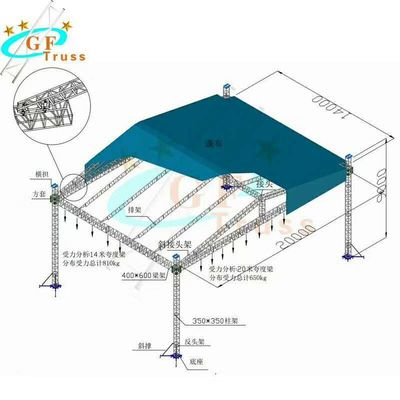 Da plataforma portátil da fase do fardo da iluminação apoios à terra e o sistema usado cano principal do telhado