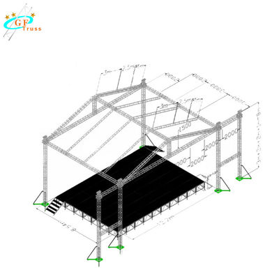 o fardo da fase de 28M Led Lighting Mobile com PA voa o sistema de voo