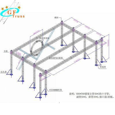 Peso leve do sistema da iluminação 4M Aluminum Roof Truss do DJ