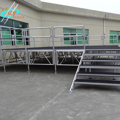 Móbil de alumínio da plataforma da fase dos materiais da fase exterior do fardo do concerto na exposição do fardo