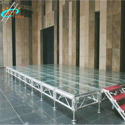 Plataforma de vidro ajustável feita sob encomenda da fase da altura 2m para o casamento
