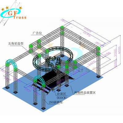 Fardo quadrado do cargo do objetivo 6082 para a fase dos Tradeshows do DJ