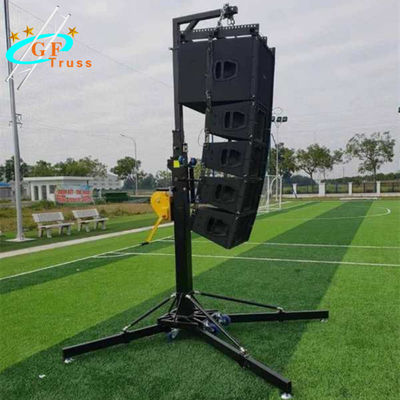 Linha ajustável suporte do DJ da altura da manivela do orador da disposição